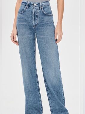 Citizens of Humanity Annina High-Rise Wide-Leg Women's Jeans - Light Blue